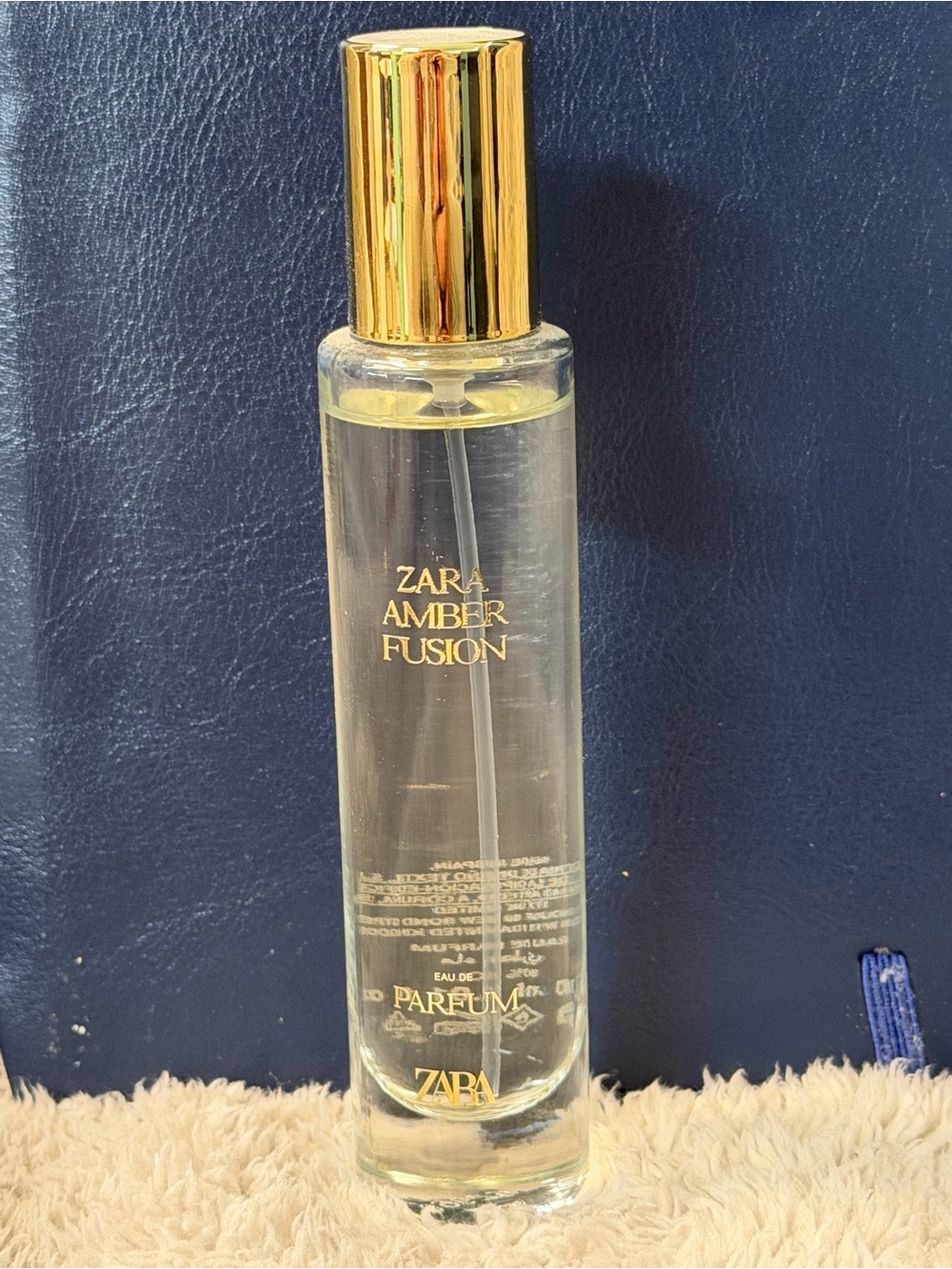 Zara Amber Fusion Parfum Spray - Clear Glass with Gold Cap